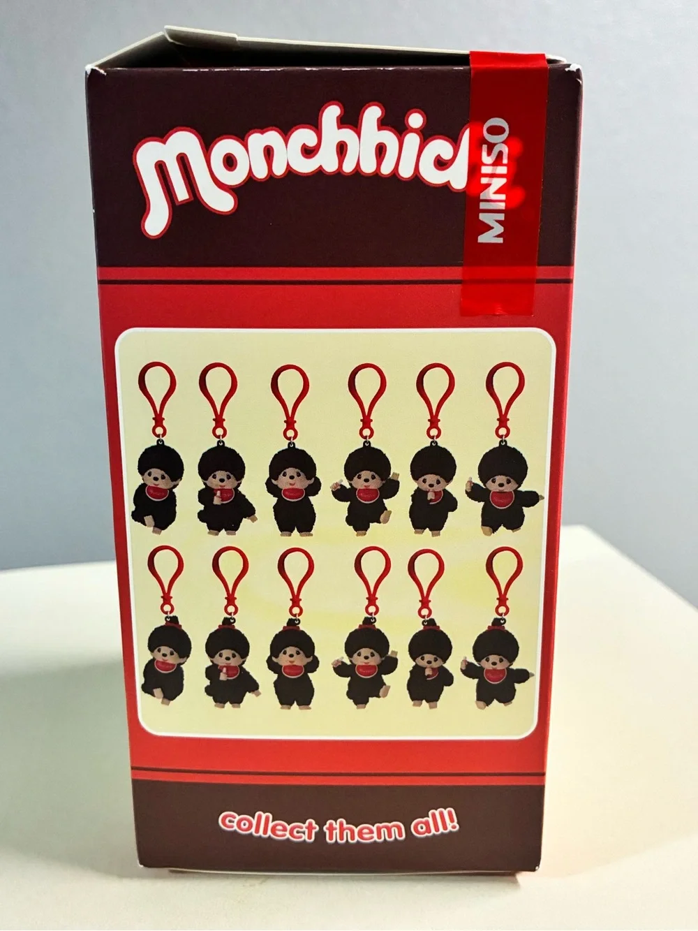 Monchhichi Kids Hangers - Red & Cream Packaging